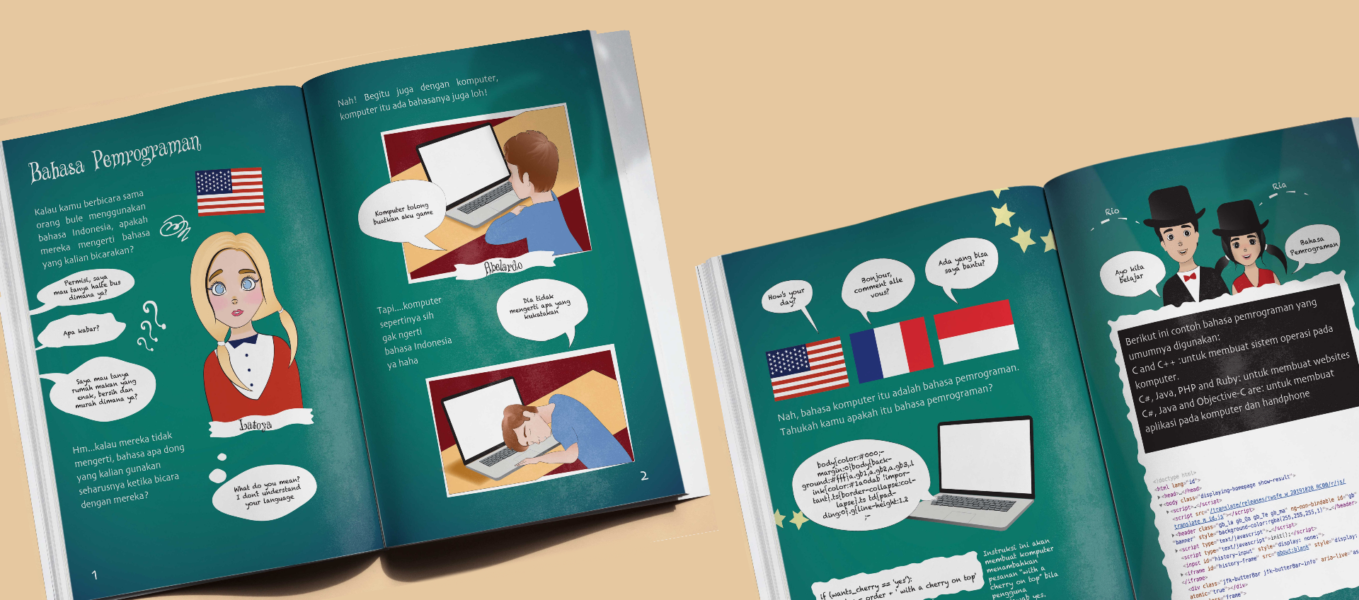 Coding For Kids — book spread key visual